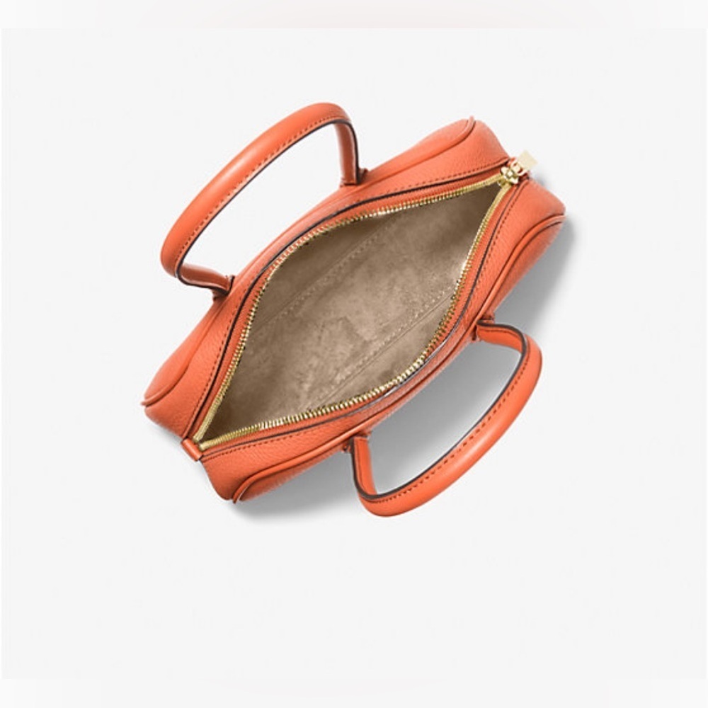 Michael Kors Lulu Mini Satchel Optic Orange Leather – NWT - Picture 2 of 15